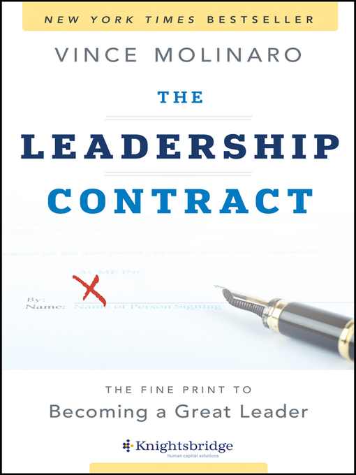 Title details for The Leadership Contract by Vince Molinaro - Available